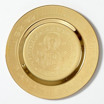 3220086 Блюдо для потира золочение