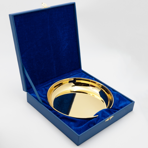 2.7.0802лп Тарелица для просфор латунная в позолоте фото 4 2.7.0802лп Тарелица для просфор латунная в позолоте фото 4