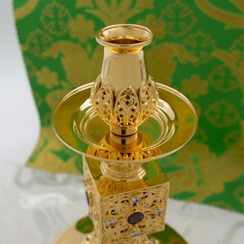 2.7.0694лп-К Напрестольный комплект с красными камнями в позолоте фото 10