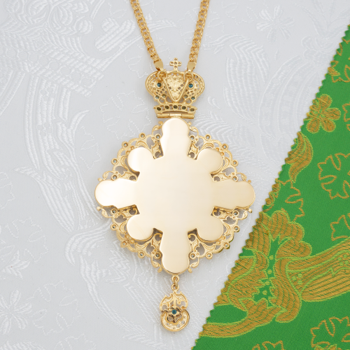 2.7.2291лп-2/1лп-К Архиерейский комплект латунный с голубыми камнями в позолоте фото 14 2.7.2291лп-2/1лп-К Архиерейский комплект латунный с голубыми камнями в позолоте фото 14