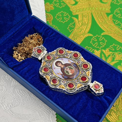 2.7.0987лфэ-2/41лп Панагия латунная в позолоте и серебрении фото 4 2.7.0987лфэ-2/41лп Панагия латунная в позолоте и серебрении фото 4