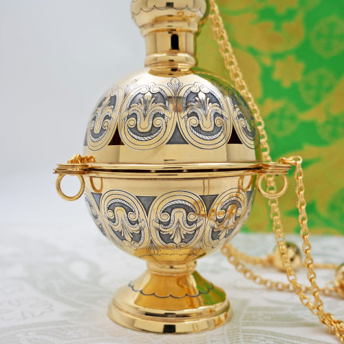 2.7.2961лпр Кадило латунное с патинированием в позолоте фото 5 2.7.2961лпр Кадило латунное с патинированием в позолоте фото 5