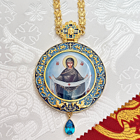 2.7.2541лп-2/41лп-М Панагия в позолоте с эмалью