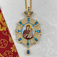 2.7.1579лп-1/1лп Панагия  в позолоте с цепью