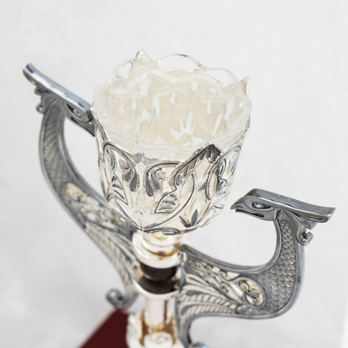 2.7.2065лр Лампада напрестольная в серебрении с патинированием фото 5