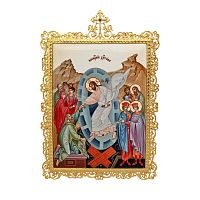 2.78.02745лп Икона настольная "Воскресение Христово" из ювелирного сплава в позолоте