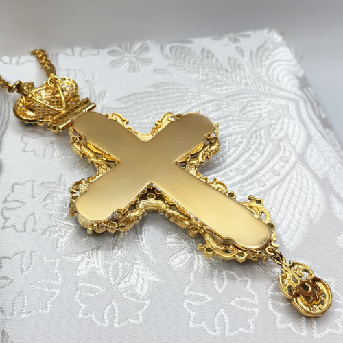 2.10.0547лп-2/1лп Крест наперсный в позолоте фото 3