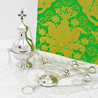 2.7.3021лр Кадило латунное с патинированием в серебрении