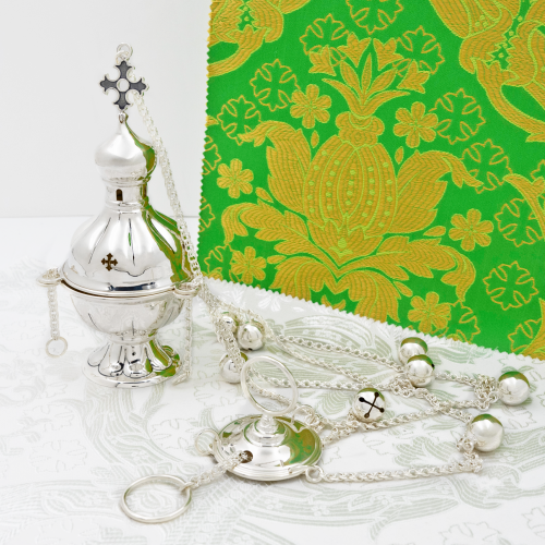 2.7.3021лр Кадило латунное с патинированием в серебрении