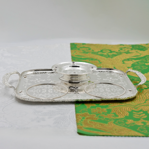 2.7.0848л-К/728л Набор для архиерейской запивки латунный с фиолетовыми камнями в серебрении фото 3 2.7.0848л-К/728л Набор для архиерейской запивки латунный с фиолетовыми камнями в серебрении фото 3