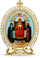 2.78.0265 Икона серебряная настольная Образ Печерская Божия Матерь