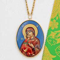 2.7.1532лп-2/10лп Панагия латунная в позолоте