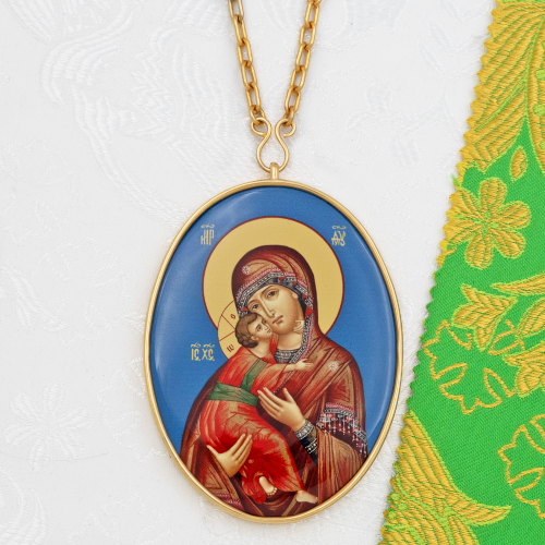 2.7.1532лп-2/10лп Панагия латунная в позолоте