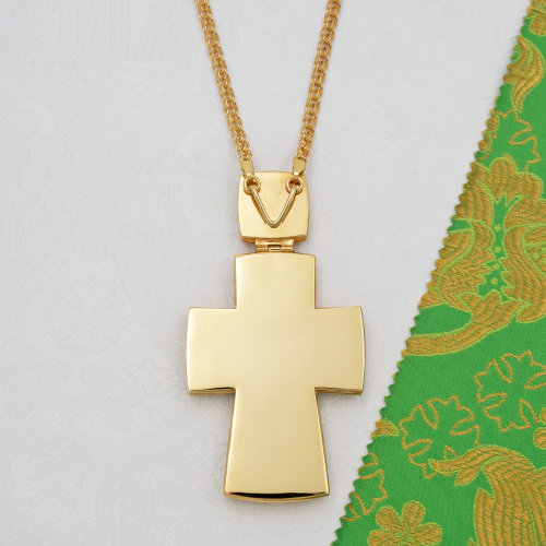 2.10.0546лп-2/1лп Наперсный крест латунный с красными камнями в позолоте фото 3 2.10.0546лп-2/1лп Наперсный крест латунный с красными камнями в позолоте фото 3