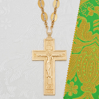 2.10.0480лп/46лп Крест наперсный латунный в позолоте