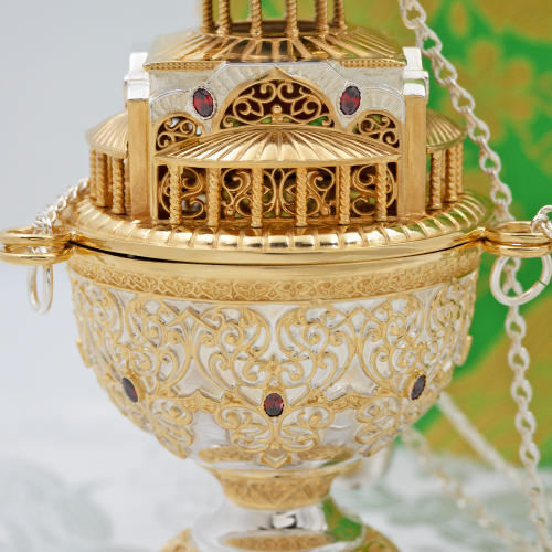 2.7.1168лф Кадило латунное с фрагментальной позолотой фото 6 2.7.1168лф Кадило латунное с фрагментальной позолотой фото 6