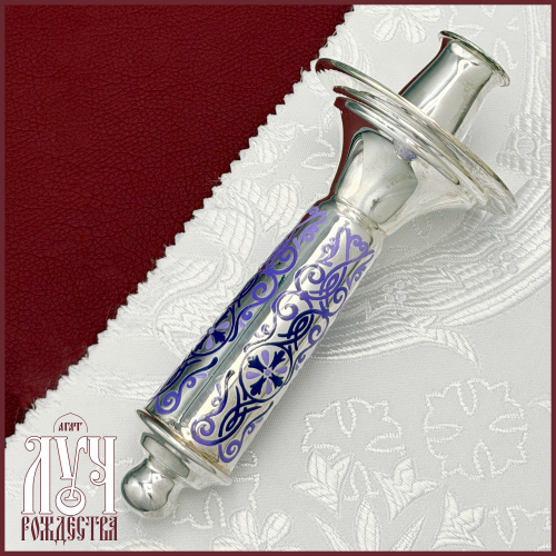 2.7.0747л Подсвечник латунный в серебрении 2.7.0747л Подсвечник латунный в серебрении