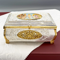2.7.0615лф-К Крестильный ящик с фрагментальной позолотой