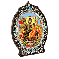 2.78.0967л Икона настольная в серебре - Богородица Всецарица.