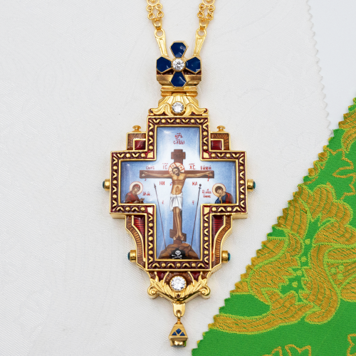 2.7.2708лп-18/155лп-К-М Архиерейский комплект наперсный латунный в позолоте фото 14