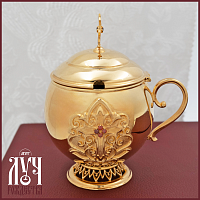 2.7.0684лп Ладанница латунная в позолоте