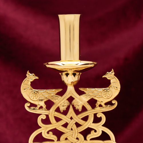 2.7.2871лп-К Набор напрестольный - лампада и подсвечники в позолоте фото 11 2.7.2871лп-К Набор напрестольный - лампада и подсвечники в позолоте фото 11