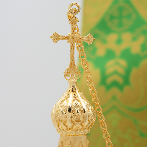 2.7.1097лп Кадило латунное в позолоте фото 6