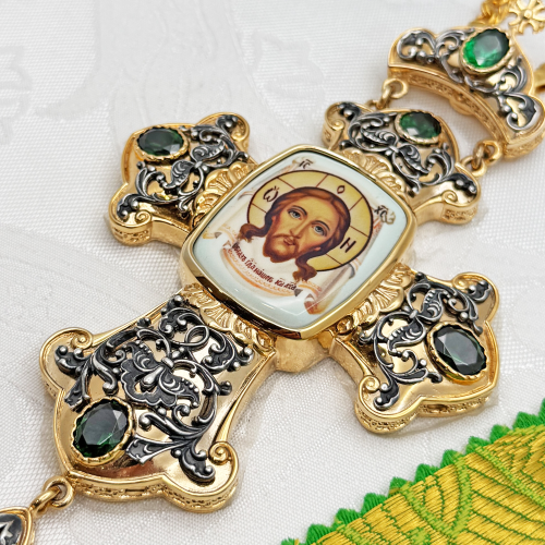 2.10.0369лпр-2/1лп Наперсный крест в позолоте фото 2 2.10.0369лпр-2/1лп Наперсный крест в позолоте фото 2