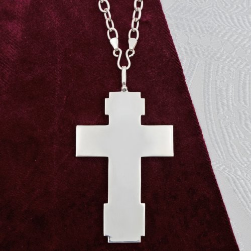 2.10.0008л/10л Крест наперсный латунный в серебрении фото 5 2.10.0008л/10л Крест наперсный латунный в серебрении фото 5