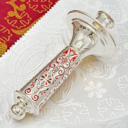 2.7.0747л Подсвечник латунный с травлением