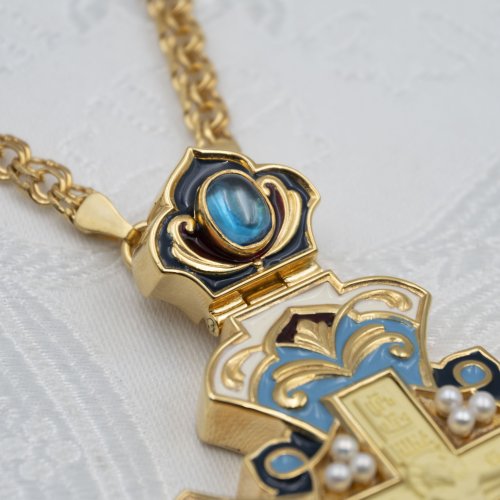 2.7.2620лп-11/1лп-К-М Архиерейский наперсный комплект в позолоте фото 10