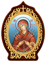 2.78.02109лж Икона настольная латунная - Богородица Умягчение злых сердец.