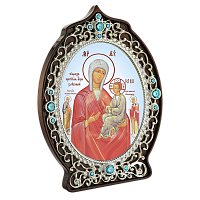 2.78.0943л Икона настольная в серебре -  Богородица  Хлебная