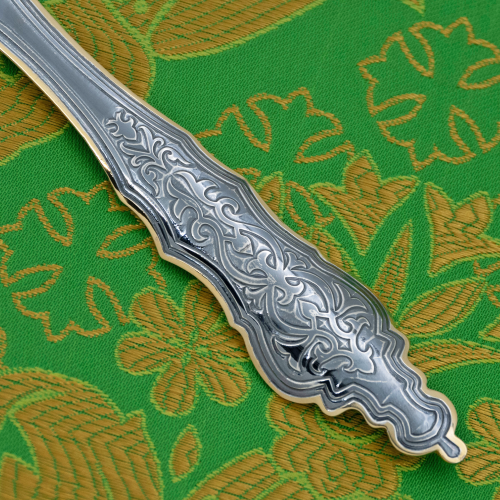 2.7.1552лпр Лжица латунная с патинированием в позолоте фото 3 2.7.1552лпр Лжица латунная с патинированием в позолоте фото 3