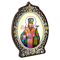 2.78.0946л Икона настольная в серебре - Святитель Иоасаф Белгородский.