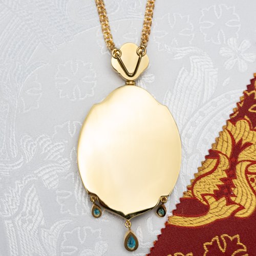 2.7.2224лп-2/1лп Панагия в позолоте с цепью фото 4