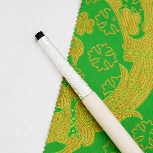 2.7.2577лнч Жезл латунный с белыми камнями в серебре фото 5