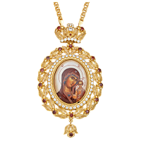 2.7.2955лп-18/1лп Панагия с цепью (Юв. сплав)