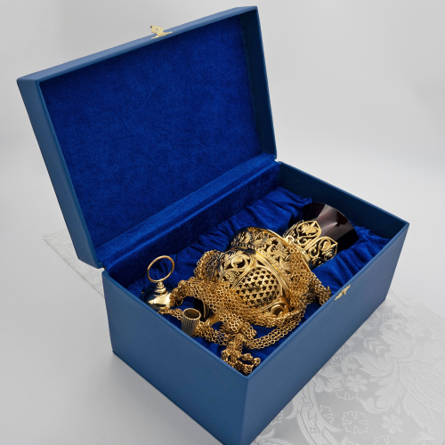 2.7.1846лп/1849лп Лампада подвесная латунная в позолоте фото 6