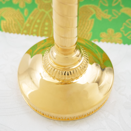 2.7.2829лп-2 Крест настольный латунный в позолоте фото 6