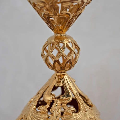 2.7.0353лф Лампада латунная в позолоте и серебрении фото 9