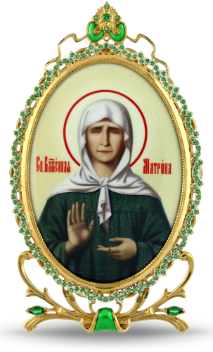2.78.0363 Икона серебряная Св. блаженная Матрона Московская