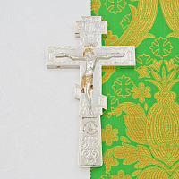 2.7.0707л Крест Требный латунный в серебрении