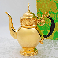 2.7.1229лп Чайник для теплоты латунный в позолоте