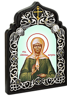 2.78.0863л Икона настольная латунная - святая блаженная Матрона Московская.