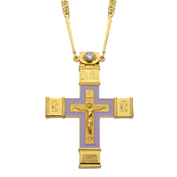 2.10.0073лп Крест Корсунский латунный в позолоте