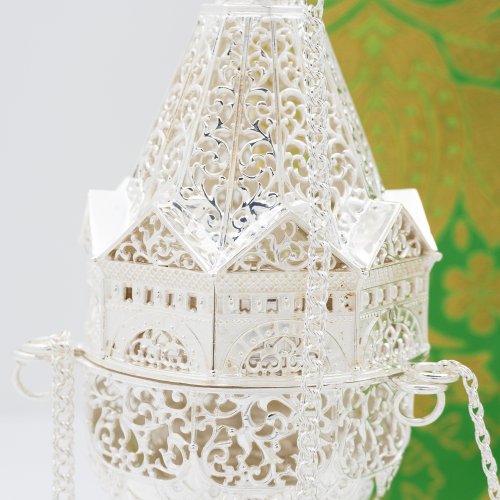 2.7.1097л Кадило латунное в серебрении фото 5 2.7.1097л Кадило латунное в серебрении фото 5