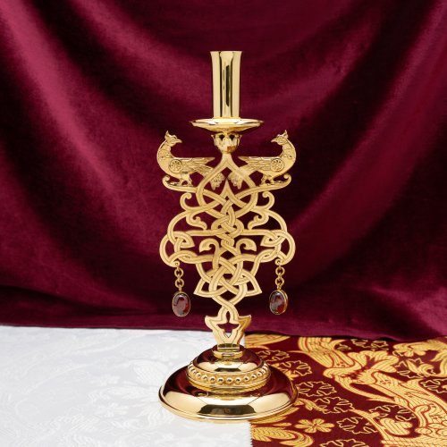 2.7.2871лп-К Набор напрестольный - лампада и подсвечники в позолоте фото 10 2.7.2871лп-К Набор напрестольный - лампада и подсвечники в позолоте фото 10