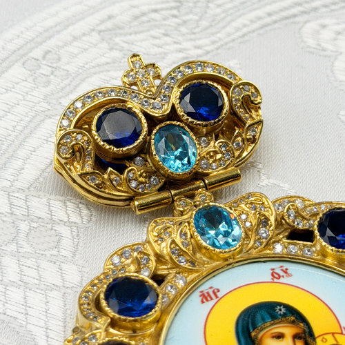 2.7.0653лп-2 Панагия латунная в позолоте без цепи фото 4 2.7.0653лп-2 Панагия латунная в позолоте без цепи фото 4