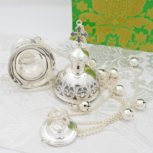 2.7.2961лр Кадило латунное с патинированием в серебрении фото 7 2.7.2961лр Кадило латунное с патинированием в серебрении фото 7